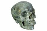 Realistic, Shimmering Labradorite Skull - Madagascar #382024-2